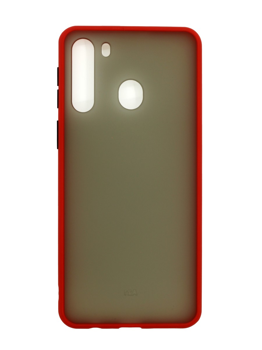 фото Чехол zibelino plastic matte для samsung galaxy a21 (a215) red