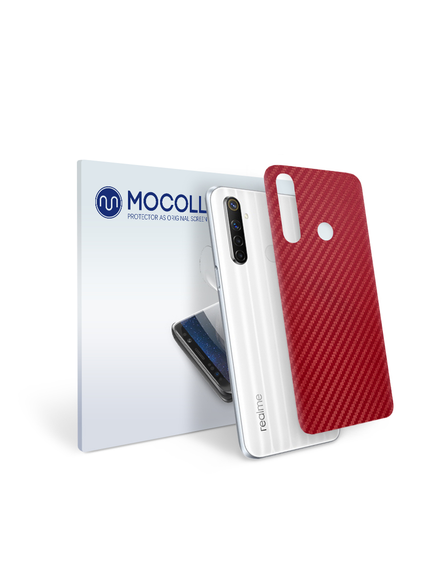 

Пленка защитная MOCOLL для задней панели REALME XT Карбон красный