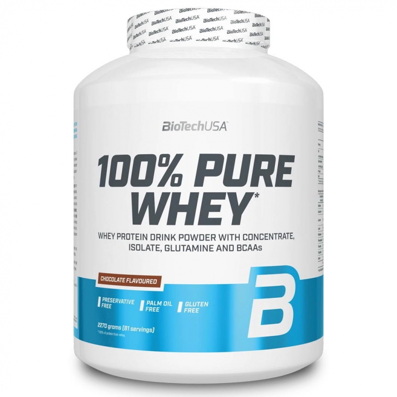 Протеин BioTech 100% Pure Whey, 2270 г, chocolate