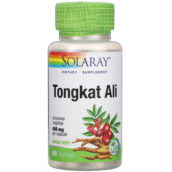 Купить Solaray Tongkat Ali 400 мг 60 капсул Тонгкат Али для повышения выработки тестостерона