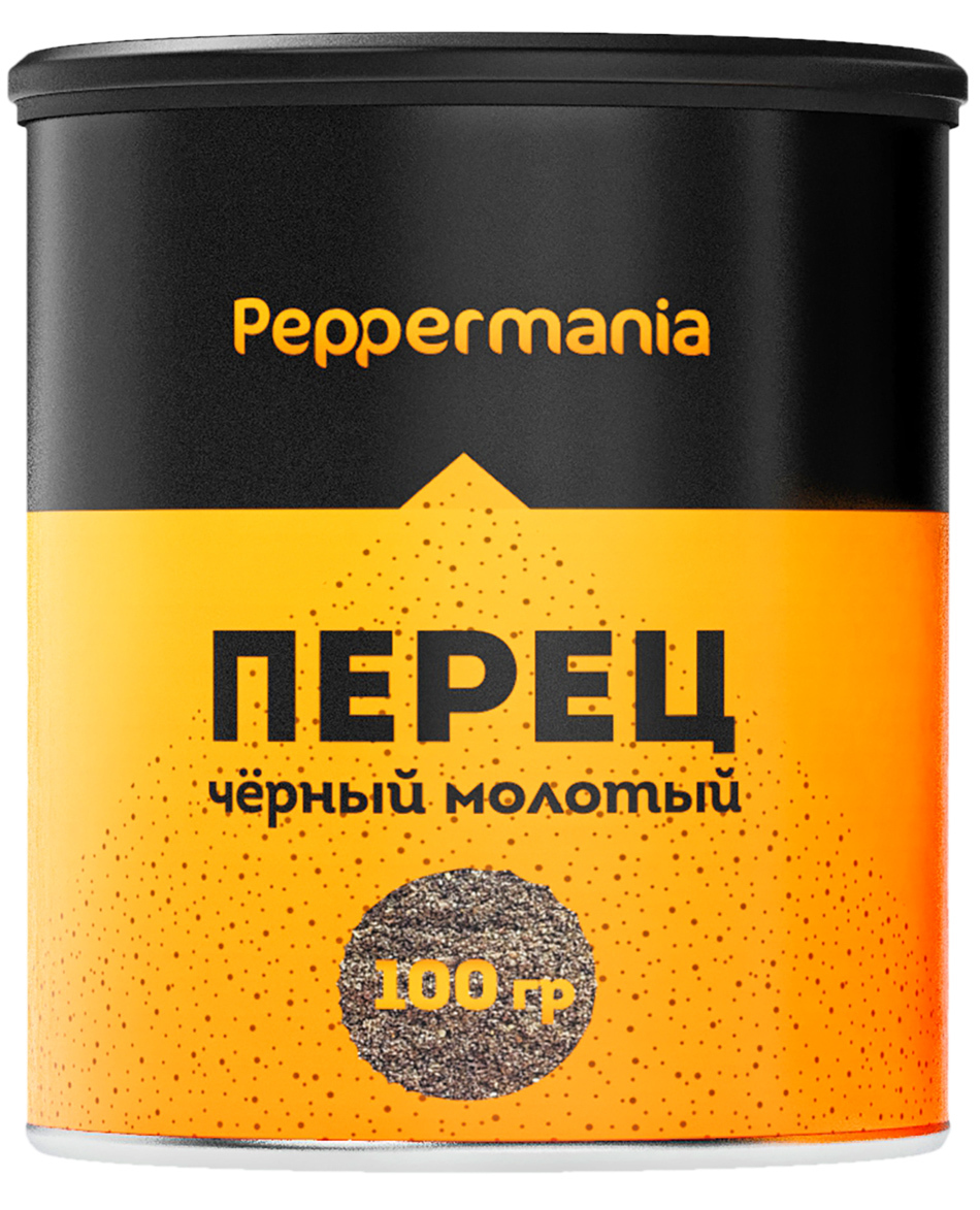 

Специи Peppermania Перец черный молотый 100гр