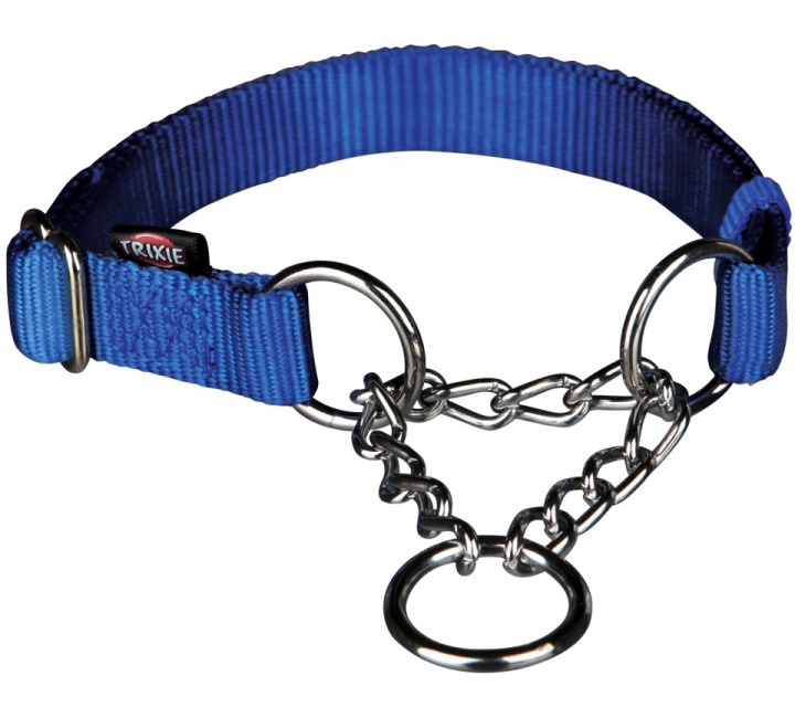 

Ошейник для собак повседневный TRIXIE, обхват шеи 35 см, нейлон, металл, синий, Повседневный нейлоновый