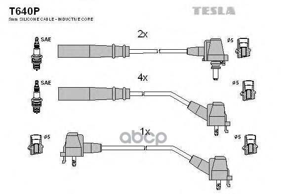 фото Провода зажигания (комплект) tesla t640p