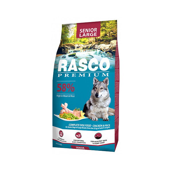 фото Сухой корм для собак rasco premium, курица, 15кг