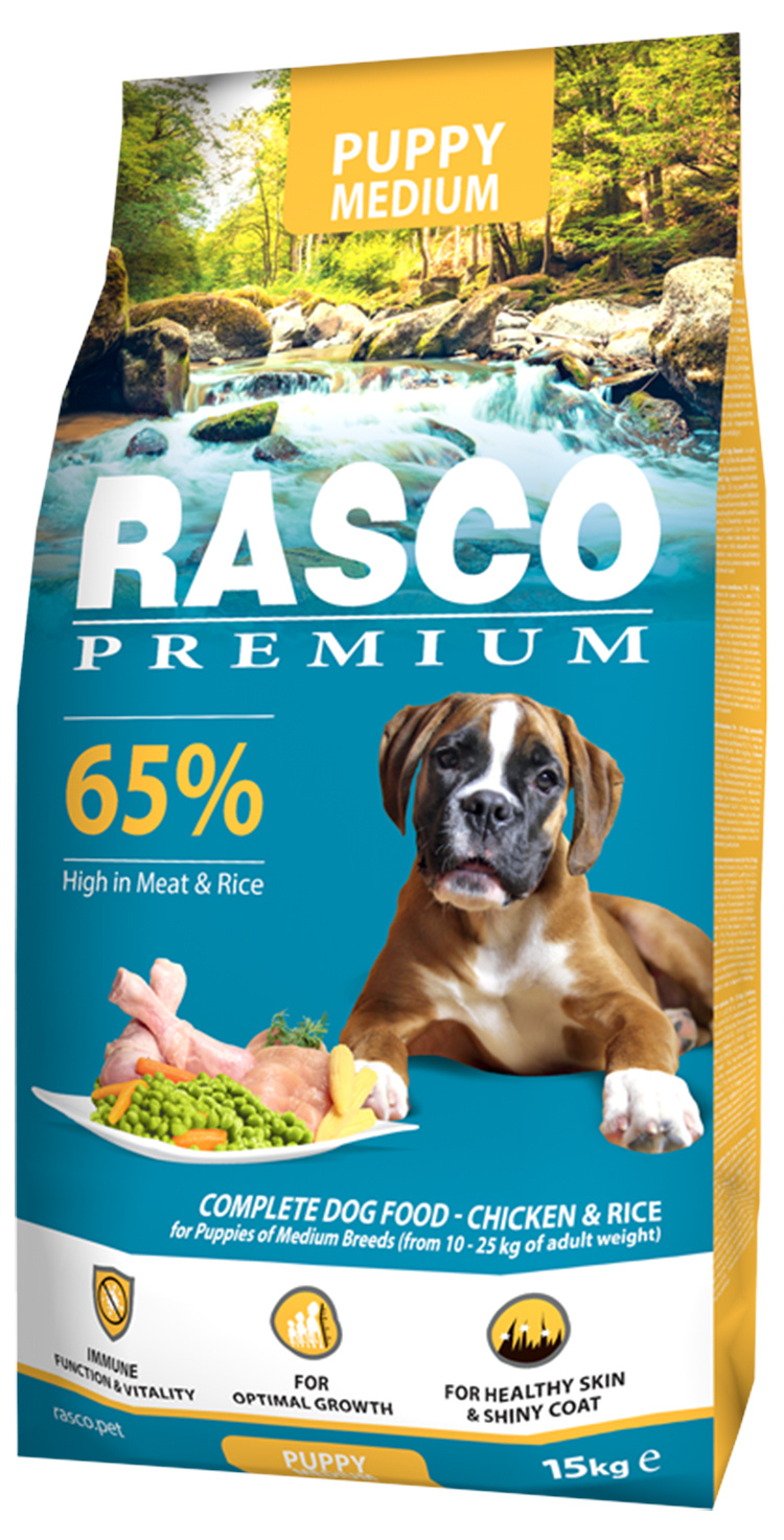 

Сухой корм для щенков Rasco Premium Puppi Medium, курица, 15кг, Puppi Medium