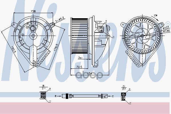 

Вентилятор Отопителя Nissens 87052