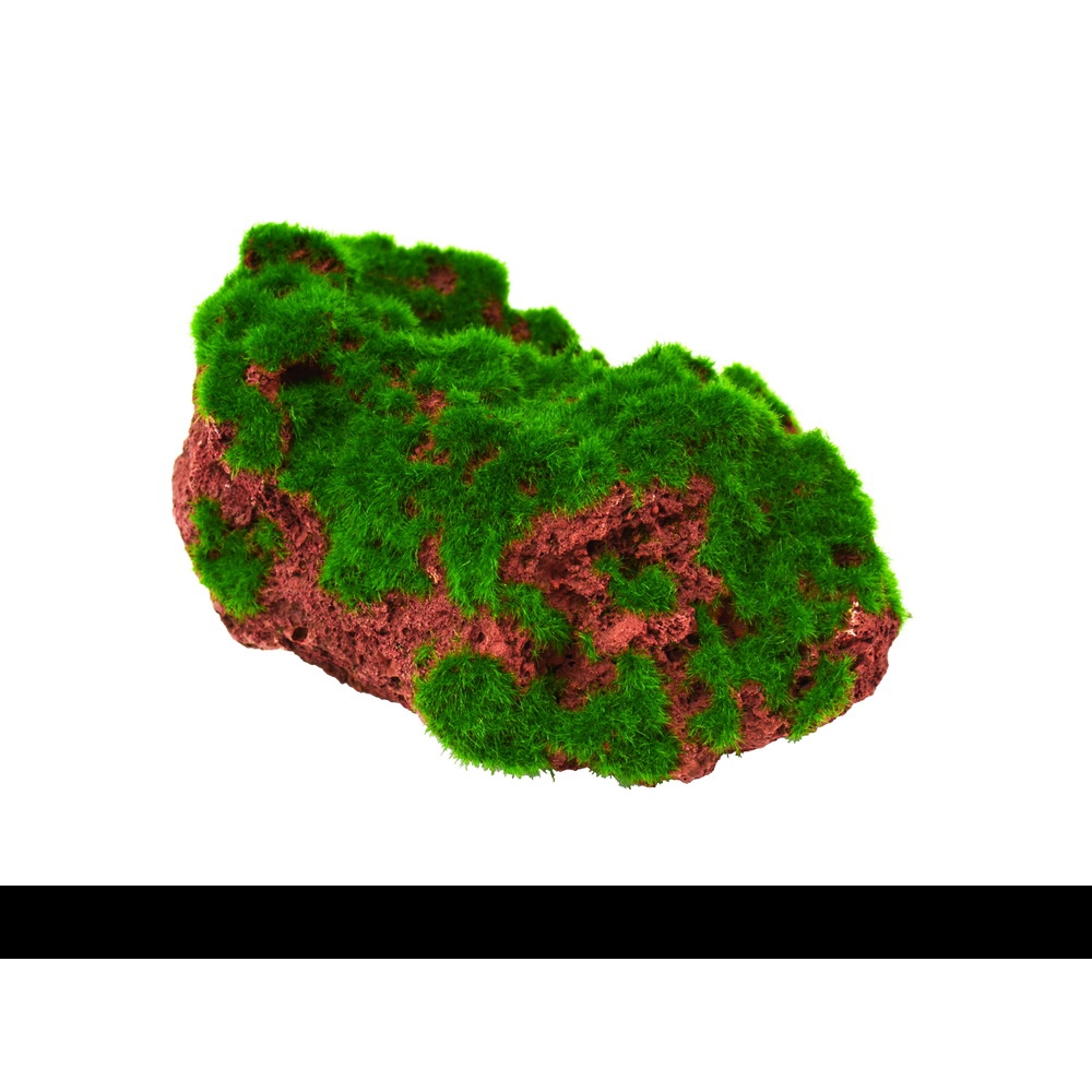 

Декоративные камни для аквариума Prime Камень с мхом большой, пластик, 14х10.5х8 см, Камень с мхом