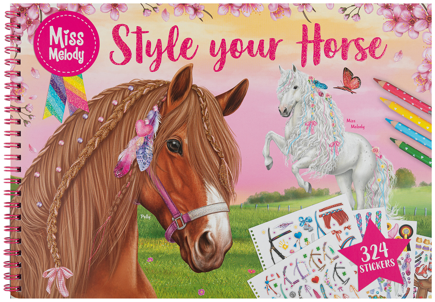 

Альбом для раскрашивания с наклейками Depesche Miss Melody Style Your Horse Лошади Мечты