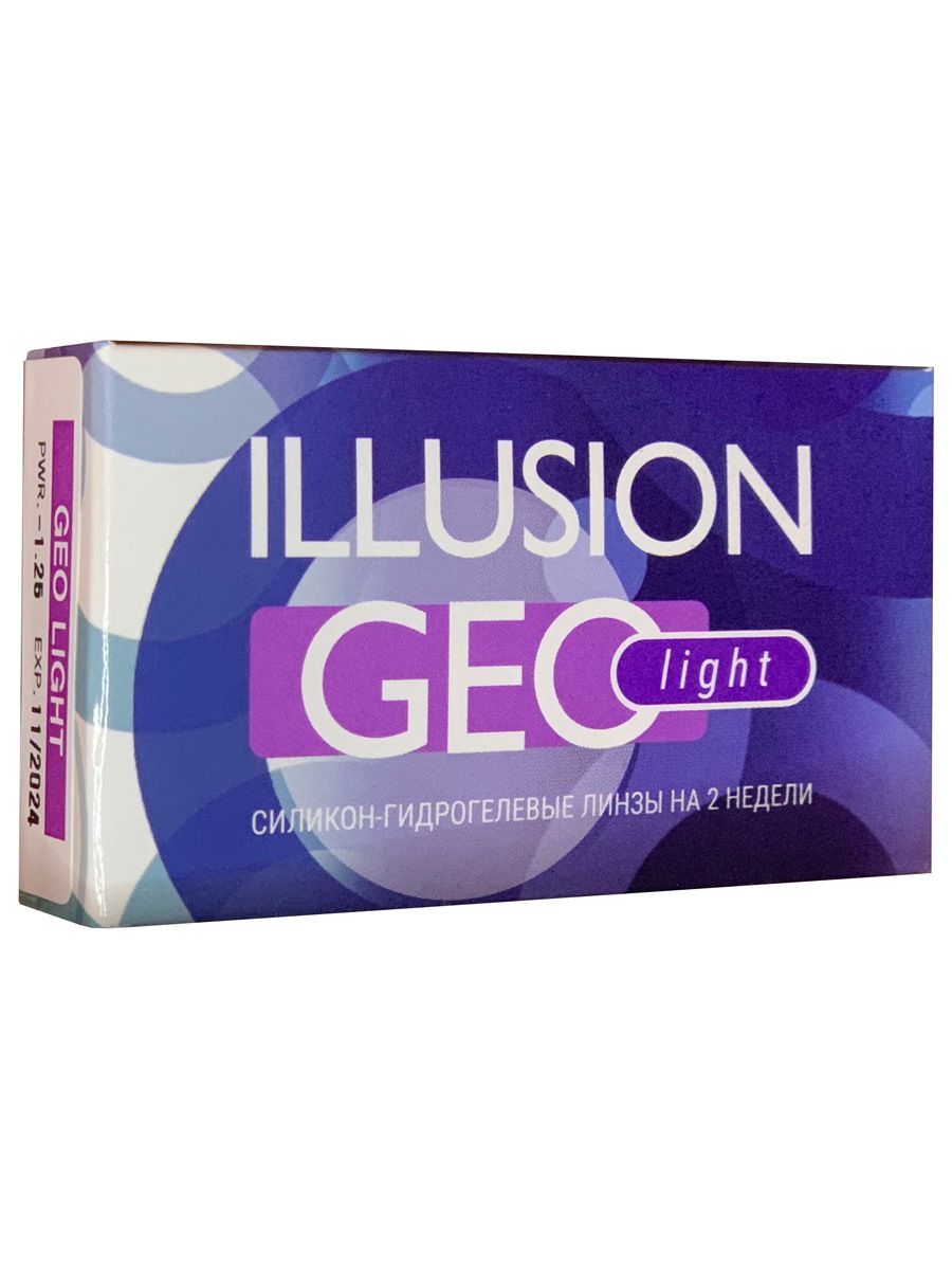

Контактные линзы ILLUSION Geo light 2 линзы R 8.6 -4.75D, Geo light 2 линзы
