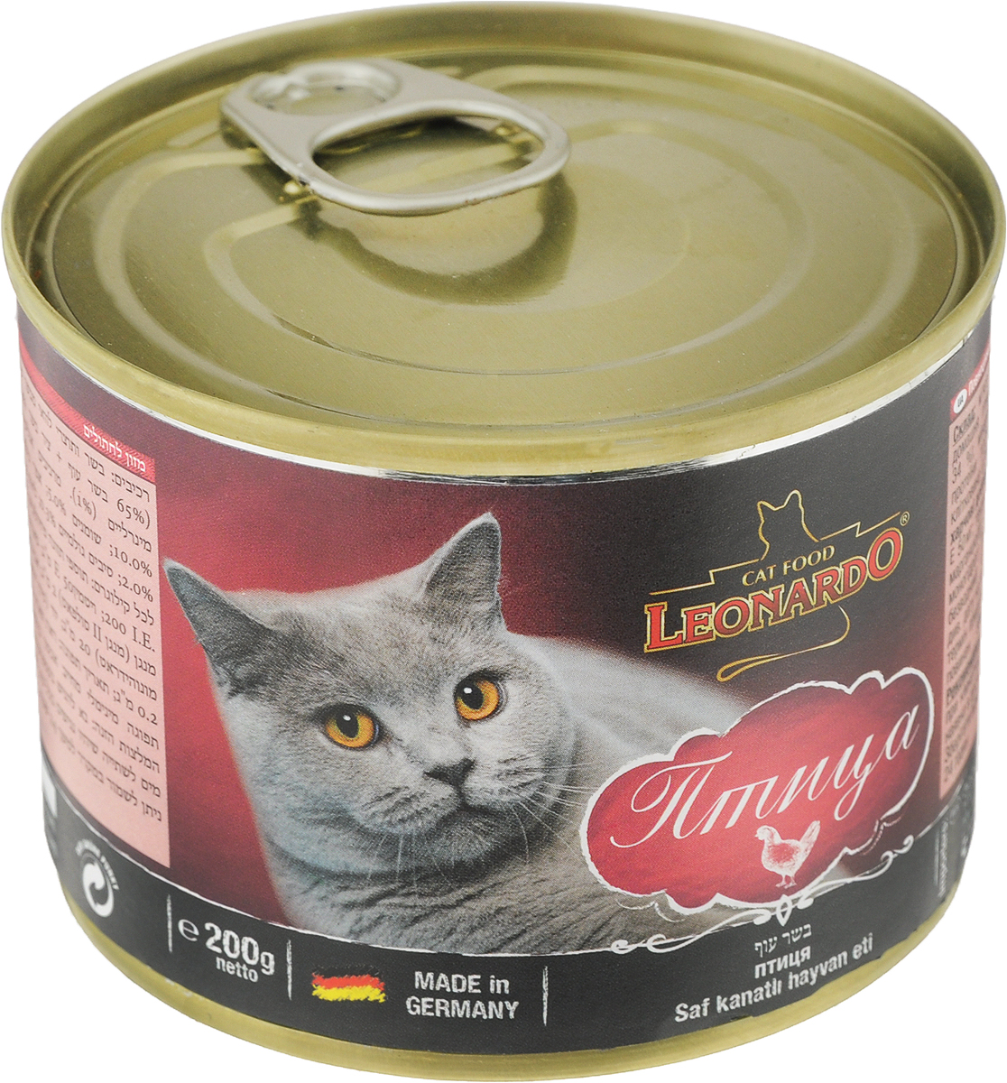 фото Консервы для кошек leonardo quality selection pure poultry, с птицей, 200г
