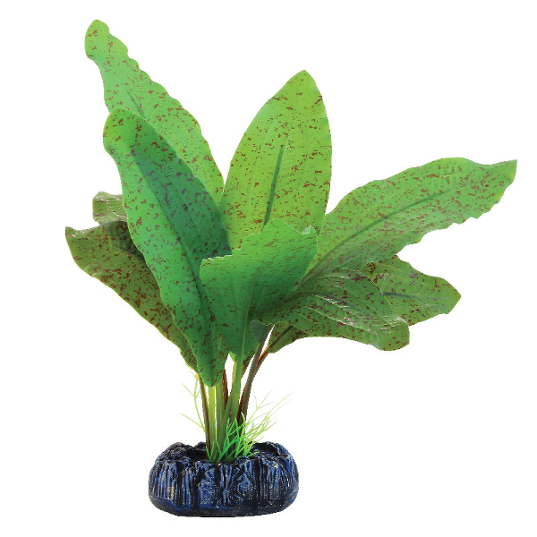 фото Искусственное растение для аквариума laguna эхинодорус крапчатый 7 см, пластик, шелк