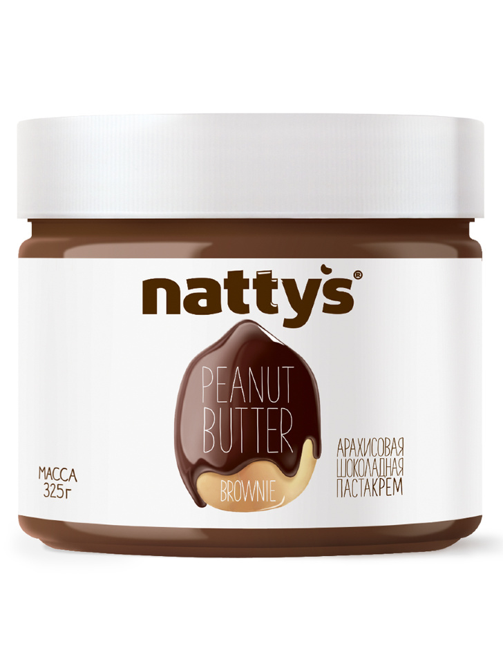 

Арахисовая паста Nattys Brownie с тертым какао 325 г