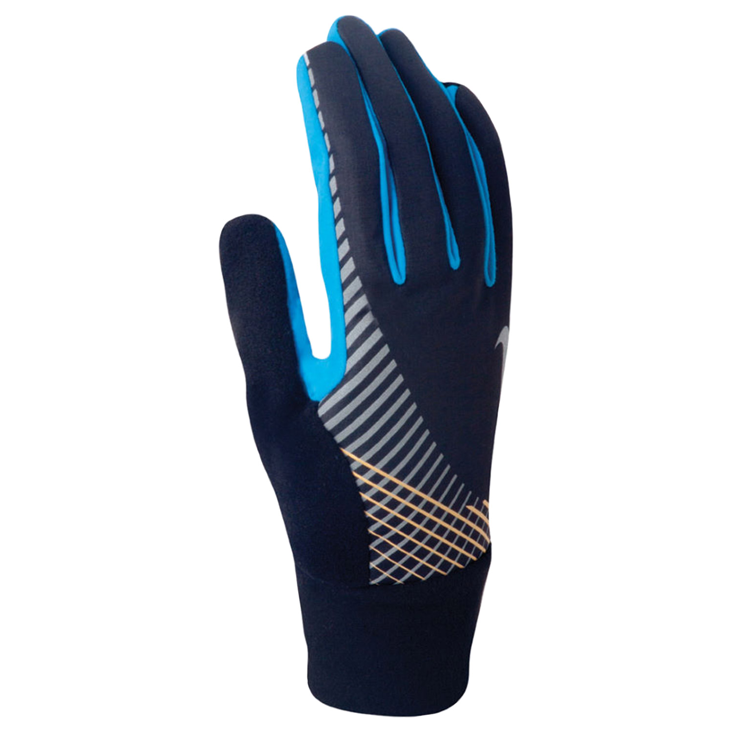 фото Перчатки nike men's elite storm fit tech run gloves s black/blue hero/laser orange, s