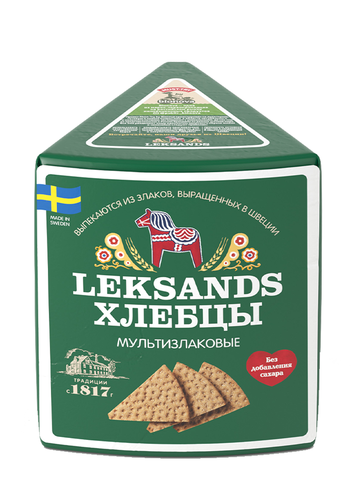 

Хлебцы Leksands Мультизлаковые 190г, со злаками