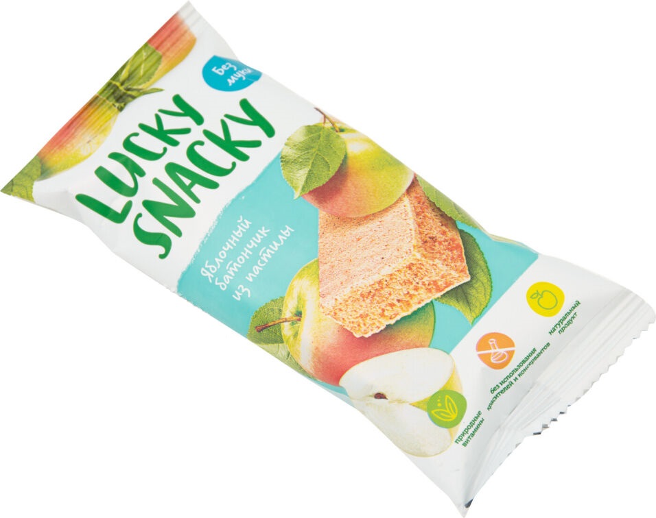 

Батончик Lucky Snacky яблочный из пастилы 30г