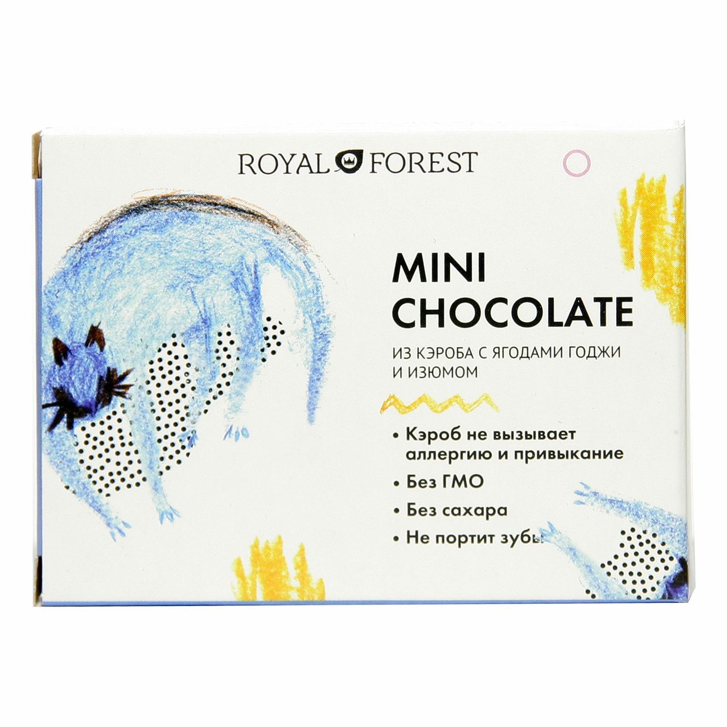 

Шоколад Royal Forest из кэроба с ягодами годжи и изюмом 30г