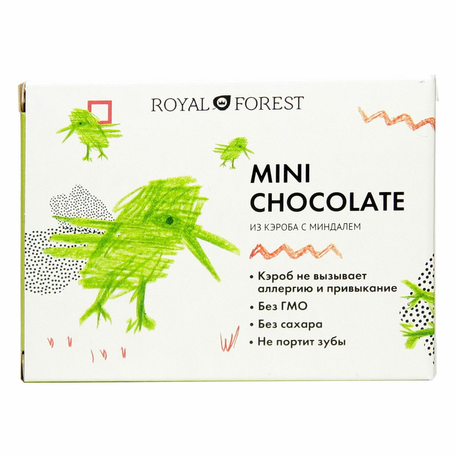 фото Шоколад royal forest из кэроба с миндалем 30г