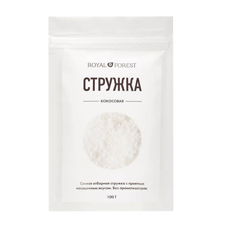 

Стружка кокосовая Royal Forest 100г