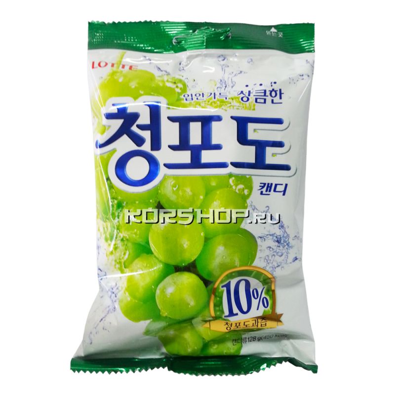 Карамель леденцовая Lotte Green Grape Candy 153г