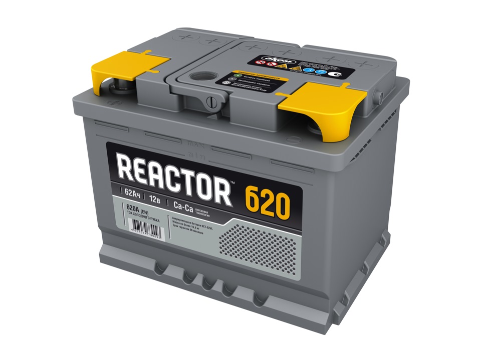 Аккумулятор REACTOR 62 А/ч прямая L+ EN 620A 242x175x190 6CT-62.1