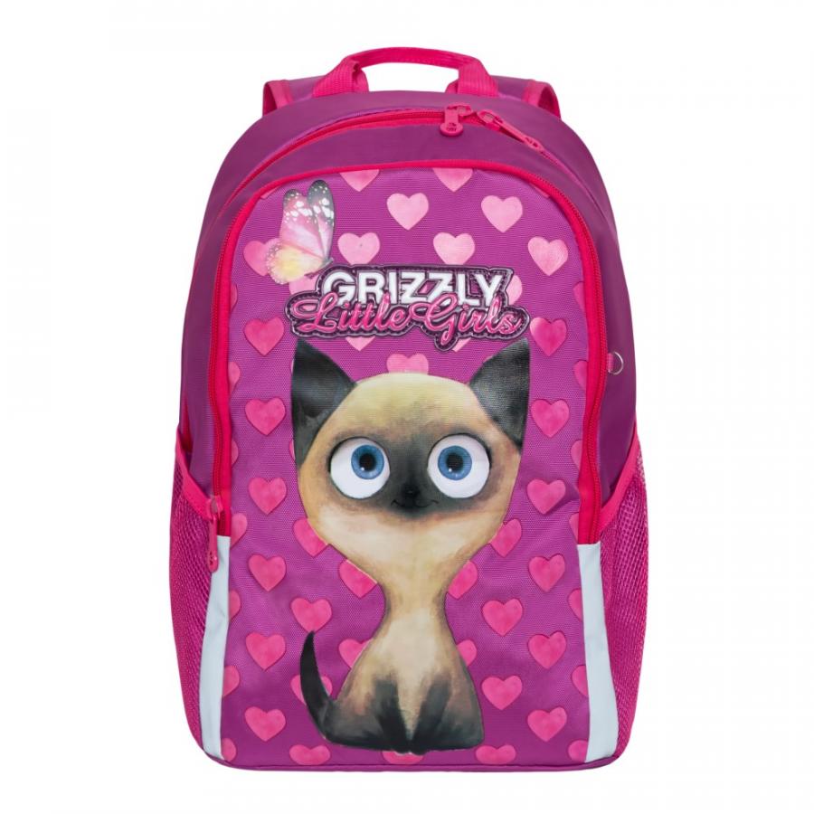 

Рюкзак детский Grizzly для девочки фуксия, RG-969-1