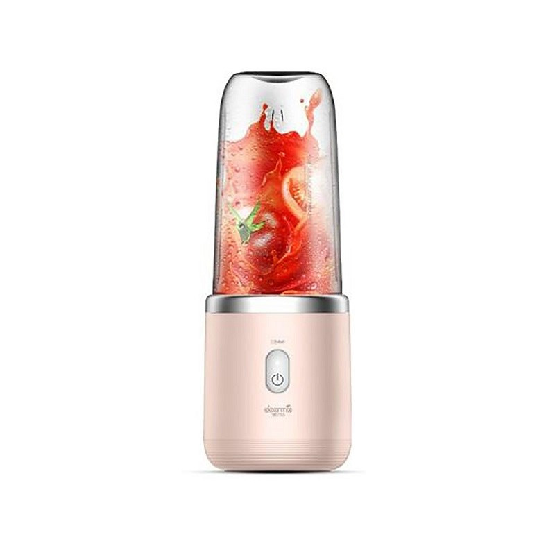 фото Блендер-соковыжималка xiaomi deerma fruit cup 400ml pink (dem-nu05)