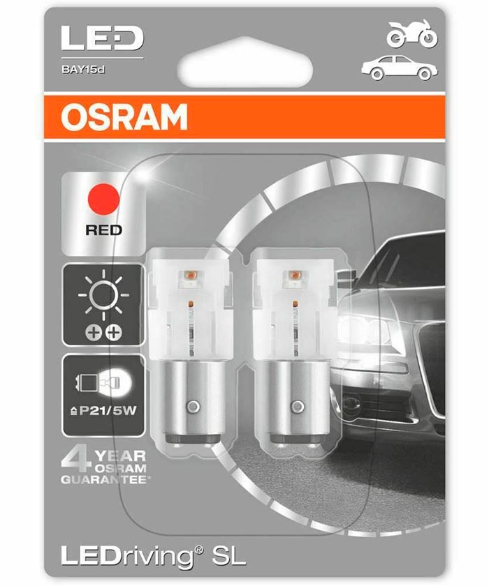 фото Лампа светодиодная 12v 1,7w bay15d 1458r-02b osram