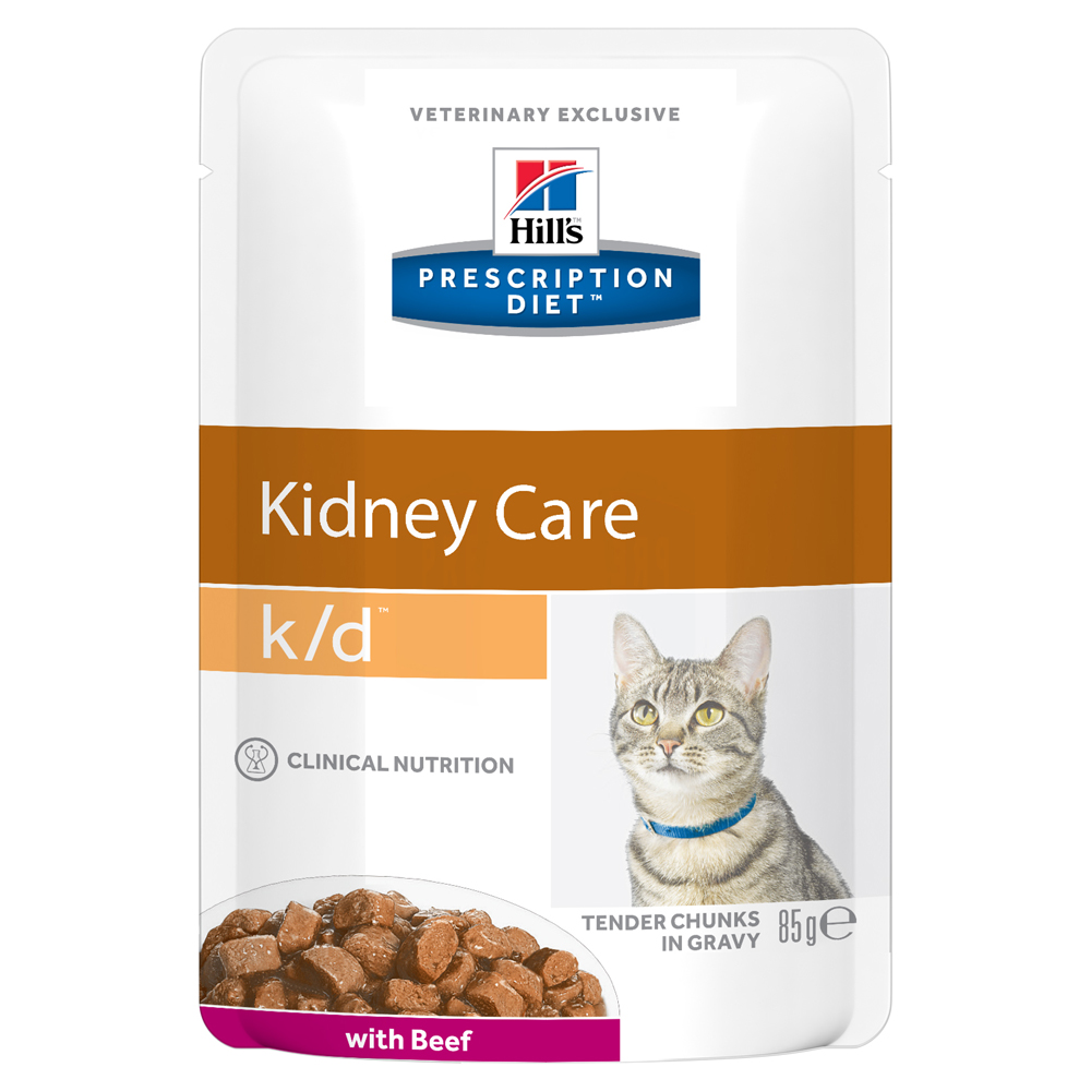 фото Влажный корм для кошек hill's prescription diet kidney care k/d, говядина, 85г