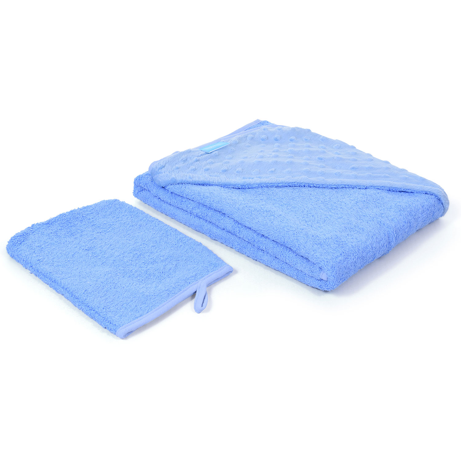 Полотенце с уголком и варежкой Nuovita GRAZIA 100x100 голубой nuovita полотенце с уголком и варежкой grazia 100x100