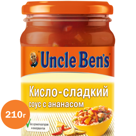 

Кисло-сладкий соус с ананасом для приготовления блюд Uncle Ben’s 210 г