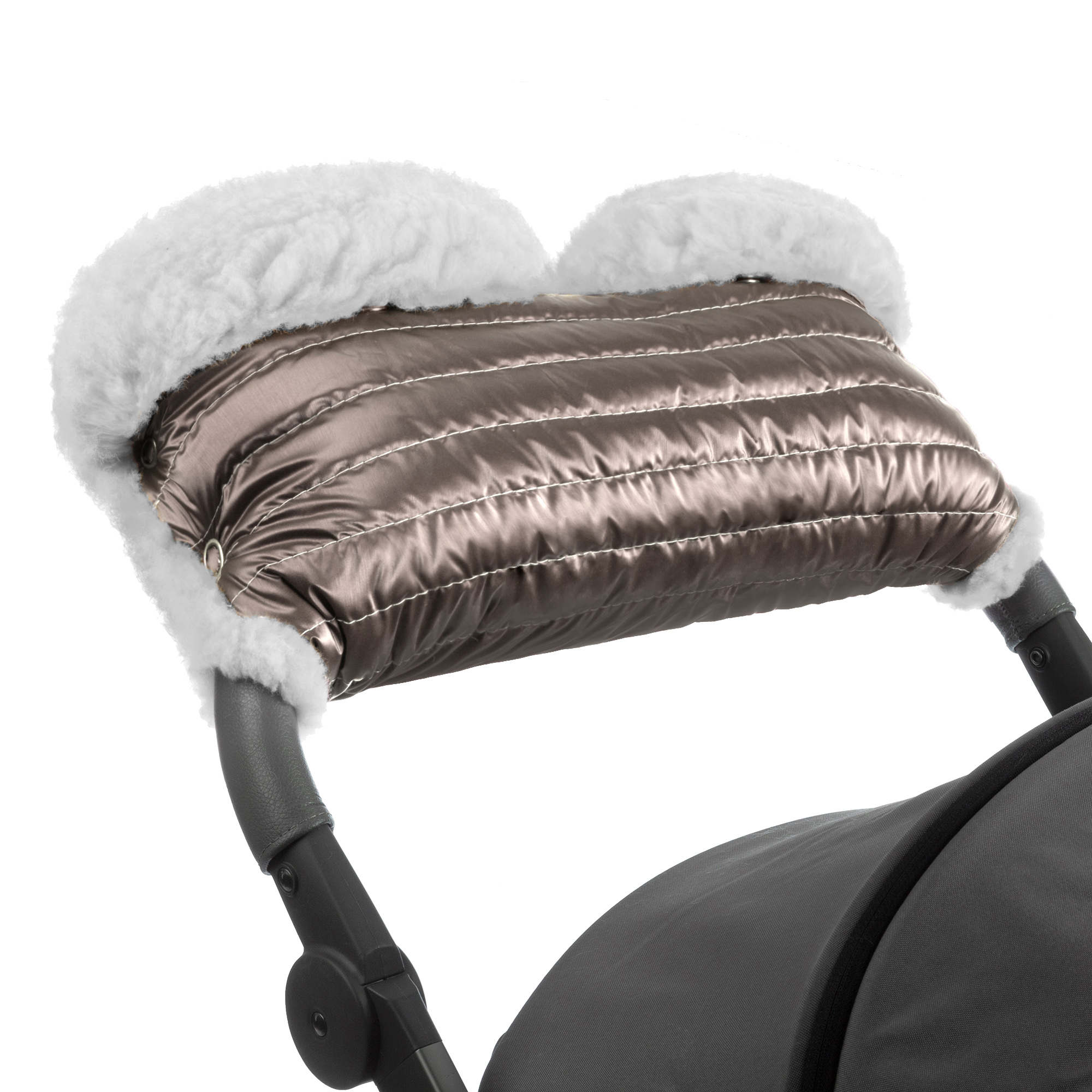 Муфта для рук на коляску Esspero Soft Fur Lux Almond