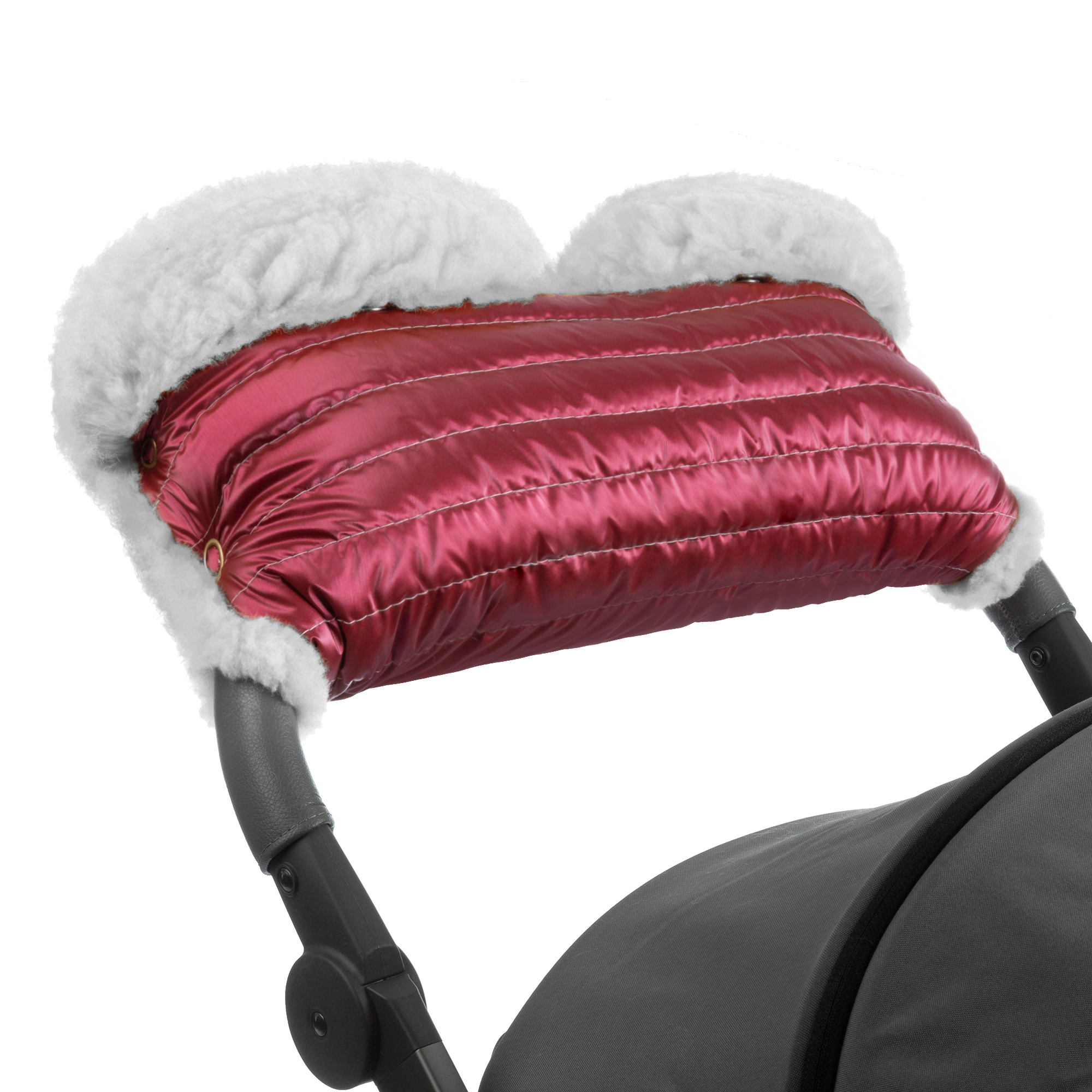 фото Муфта для рук на коляску esspero soft fur lux ruby