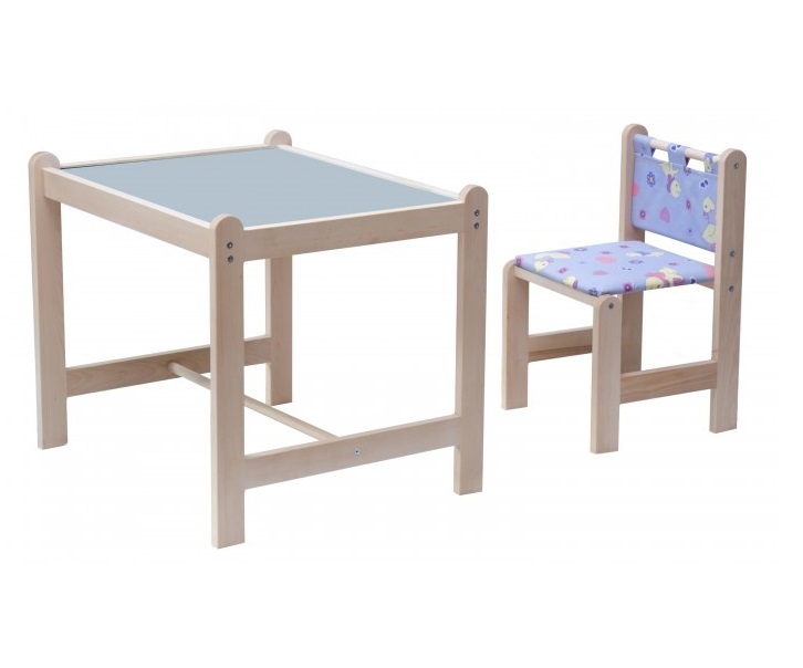фото Набор игровой мебели гном малыш-2 стол+стул, столешница синяя + утки