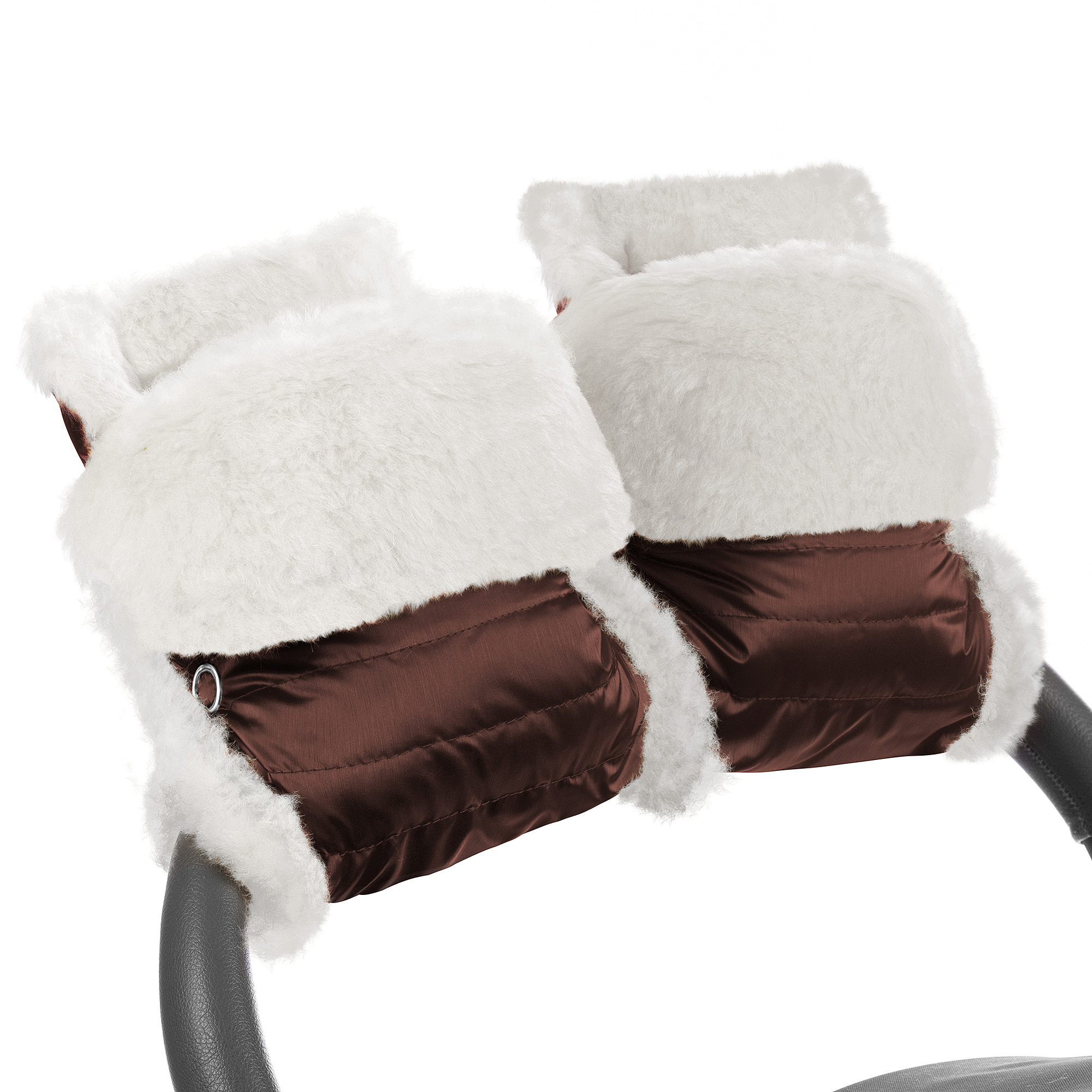 фото Муфта-рукавички для коляски esspero christer mocca натуральная шерсть
