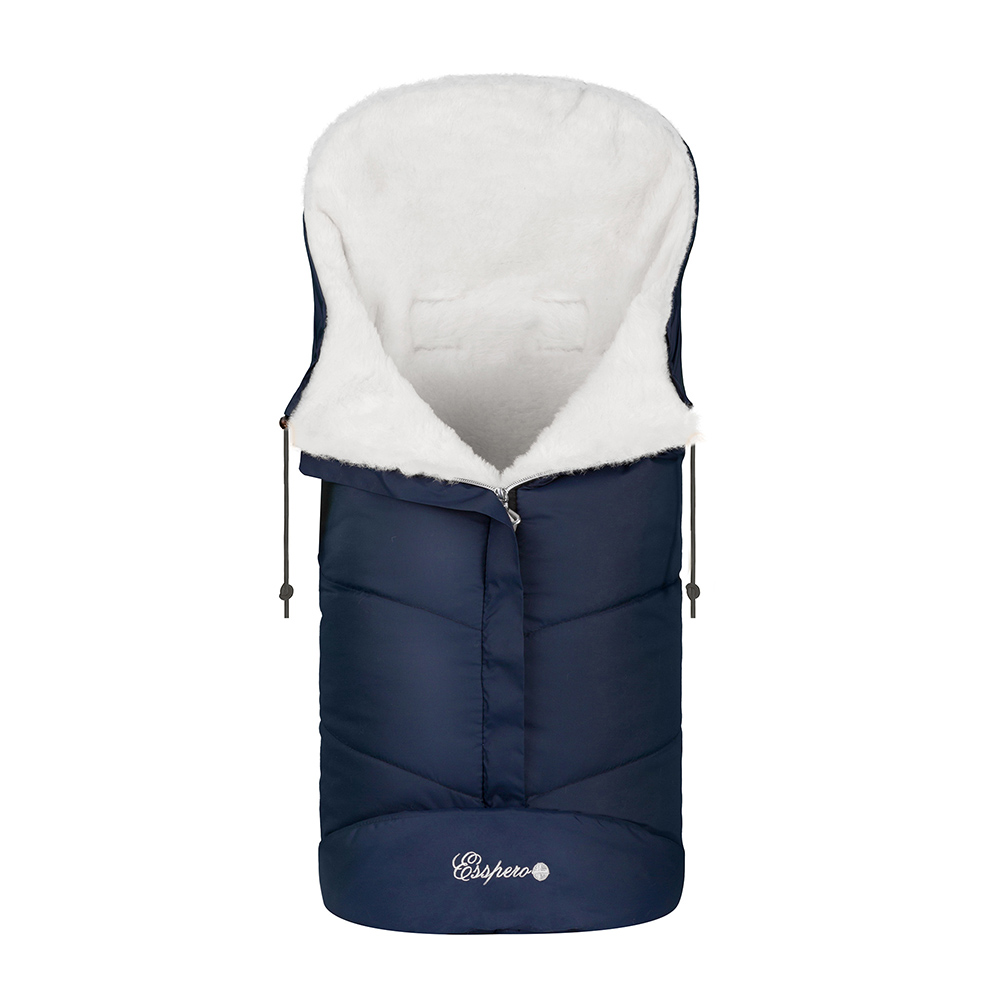 

Конверт в коляску Esspero Sleeping Bag White Navy Натуральная шерсть, Sleeping Bag White