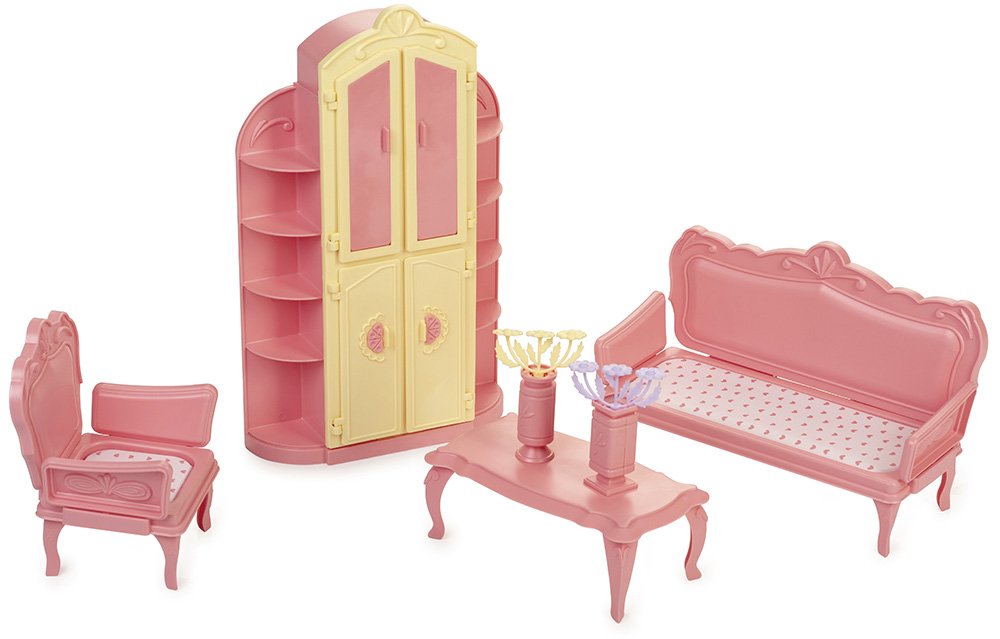 фото Набор мебели для гостиной огонек маленькая принцесса с-1524 розовый