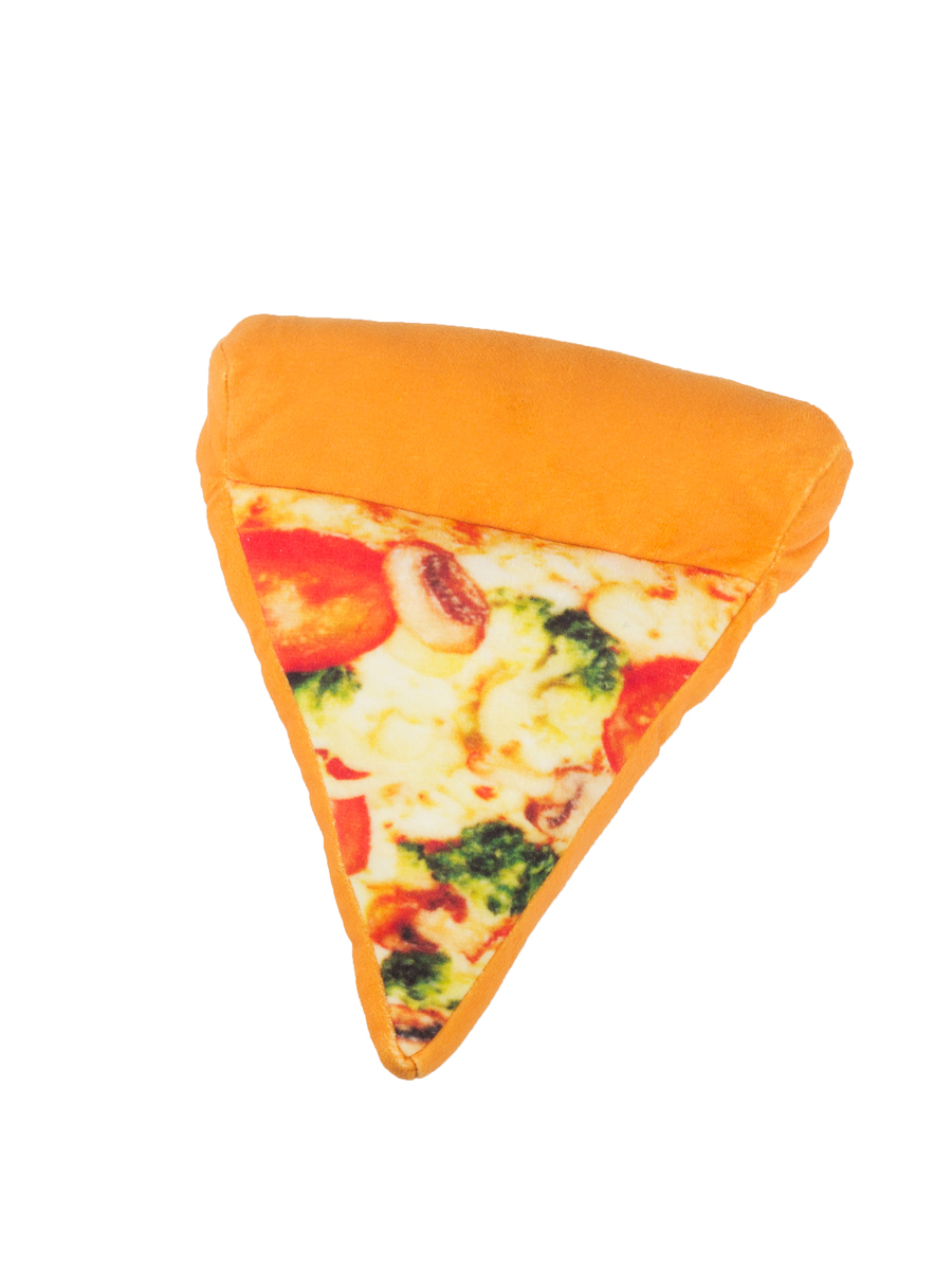 Игрушка-пищалка для щенков Не Один Дома Pizza, оранжевая, 25 см