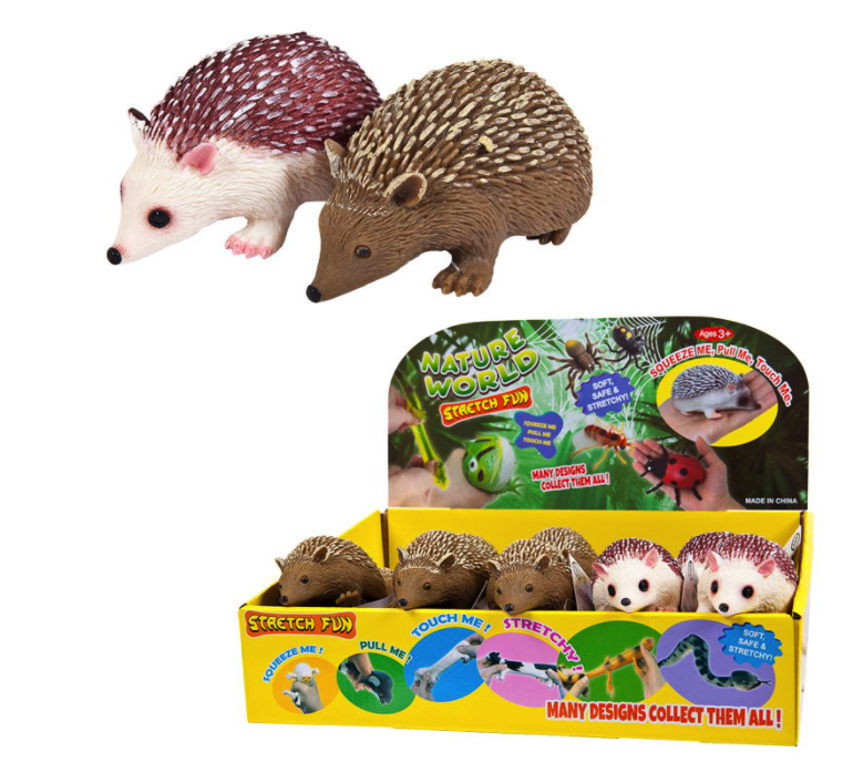 Игрушка-антистресс Junfa Toys Тянучка Nature world ёжик, в ассортименте