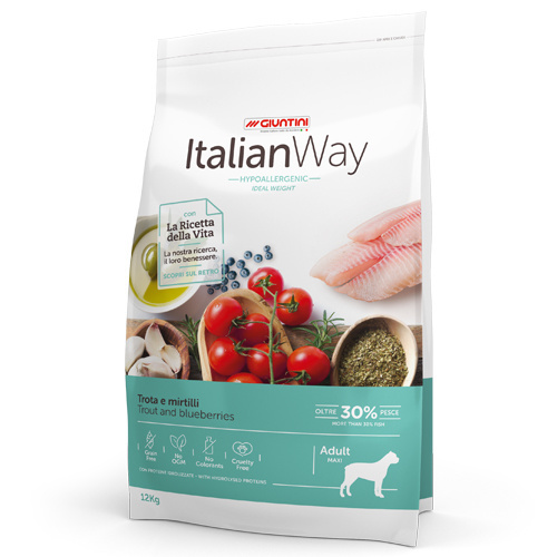 фото Сухой корм для собак italian way беззерновой, форель, черника,12кг