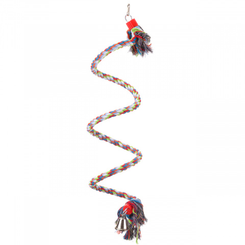 фото Подвеска для птиц happy bird хлопковый завиток, текстиль, 2.5х2.5х60см