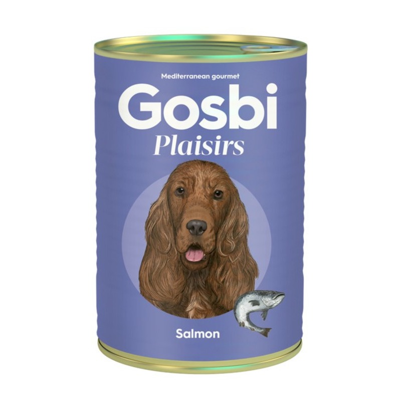 фото Консервы для собак gosbi plaisirs, лосось, 400г