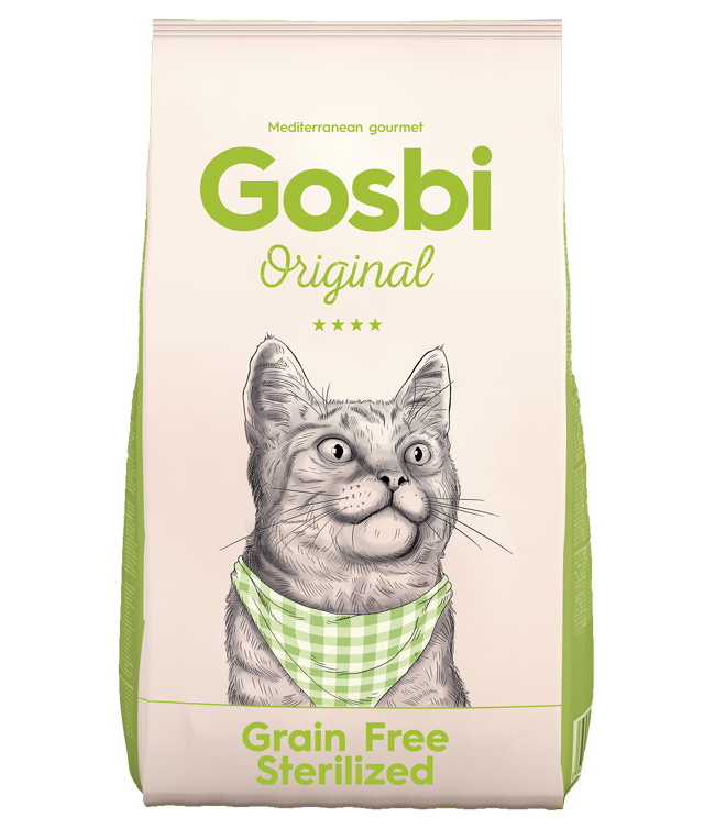 

Сухой корм для кошек Gosbi GRAIN FREE STERILIZED, курица, 1кг, GRAIN FREE STERILIZED