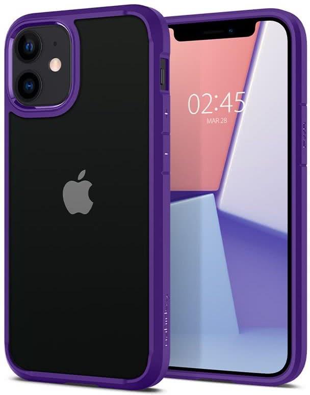 фото Чехол-накладка spigen crystal hybrid (acs01544) для iphone 12 mini (purple)