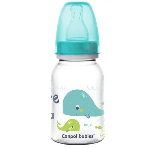 

Бутылочка с узким горлышком Canpol Love&Sea 3м+ 120 мл бирюзовый, Love&Sea арт. 59/300