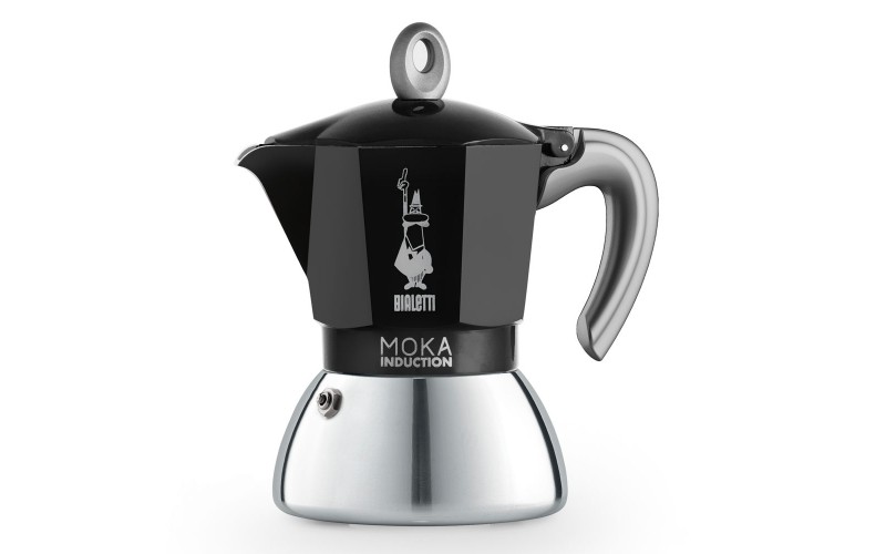 фото Гейзерная кофеварка bialetti new moka induction black 4 порции