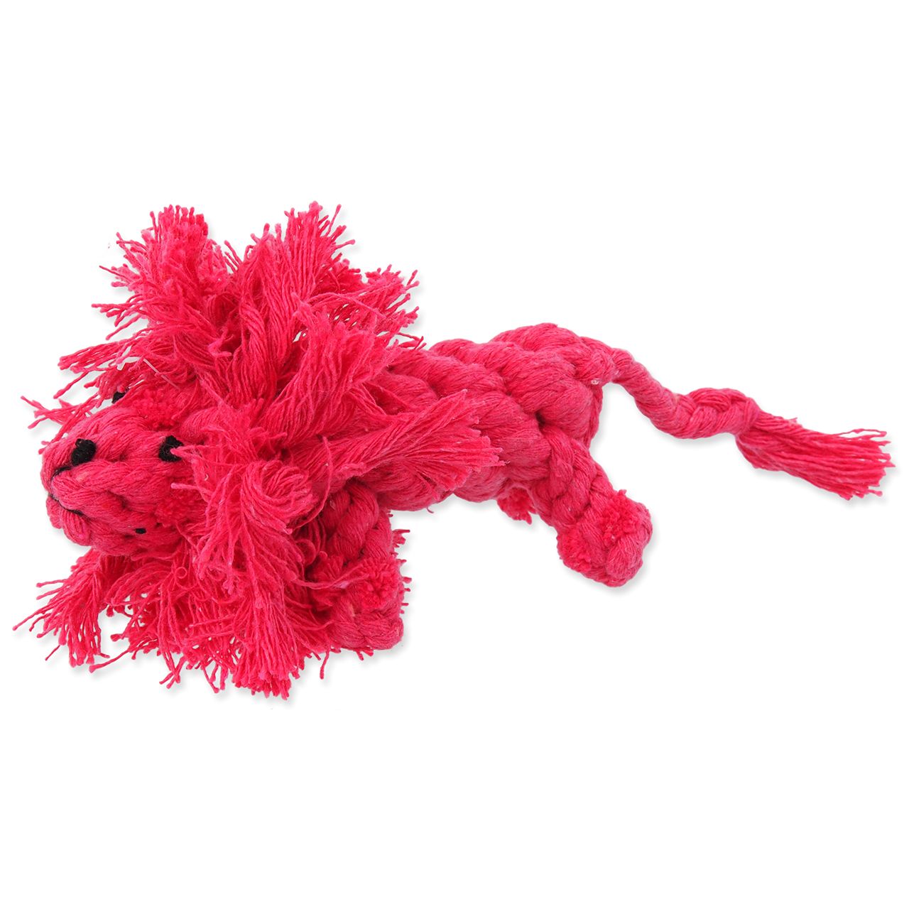 Игрушка веревочная розовая в виде львенка Dog Fantasy 17см