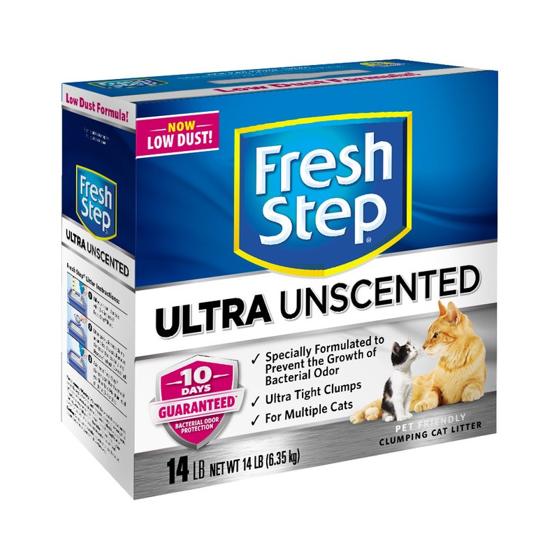 фото Комкующийся наполнитель для кошек fresh step ultra unscented бентонитовый, 6.35 кг, 14 л