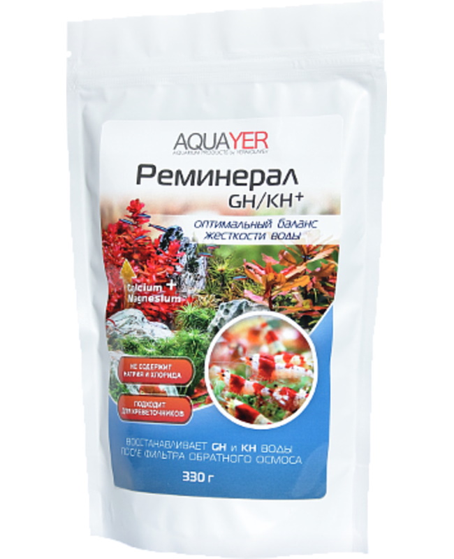 

Биологическая добавка для аквариума AQUAYER Реминерализатор, 330 г, Реминерализатор