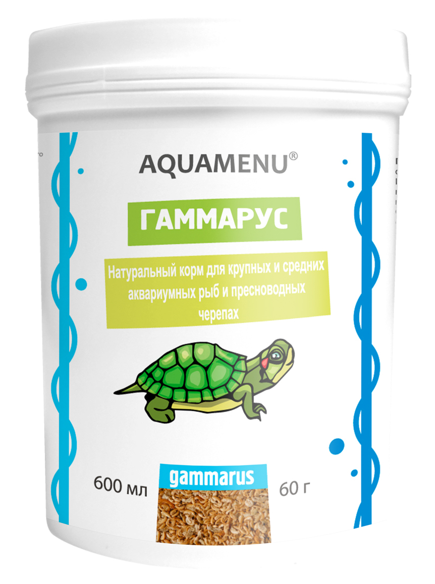 Корм для рептилий Aquamenu Гаммарус, 60 гр