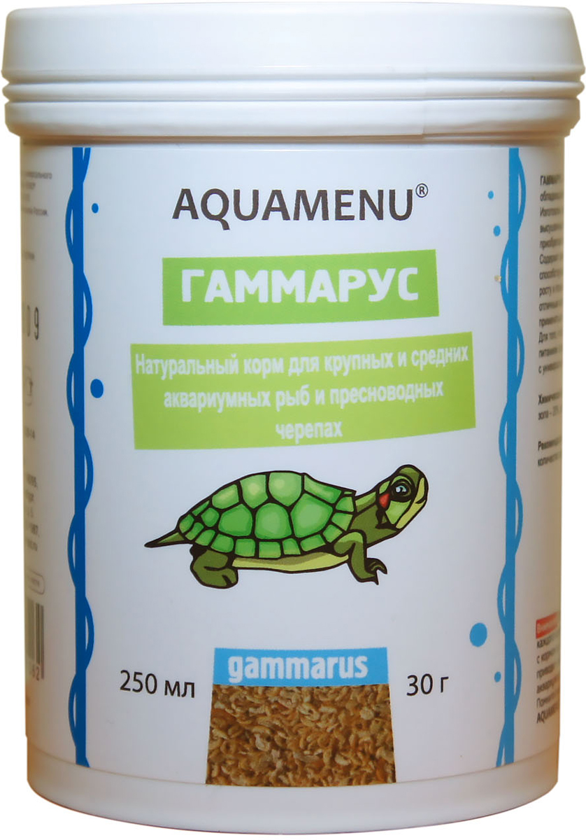 Корм для рептилий Aquamenu Гаммарус, 30 гр